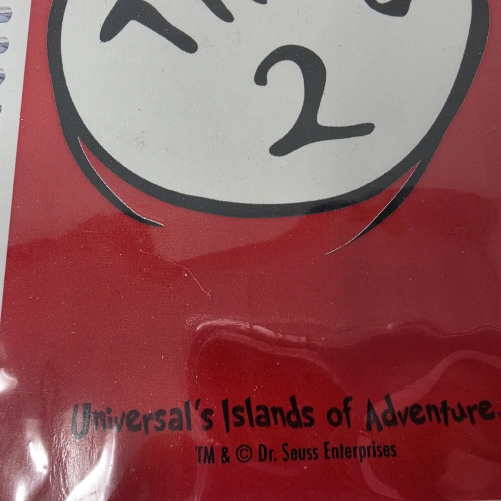 Universal Island of Adventure Thing 1 & 2 Souvenir Notebook Notepad Pen 6 x 4